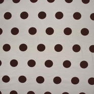 Sweatshirtstoff, Punkte, 30246-520, beige-braun