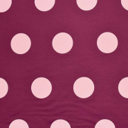 Sweatshirtstoff, Punkte, 30247-190, rosaviolett