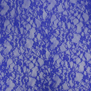 Spitze, elastisch, Floral, 30208-1508, Blau