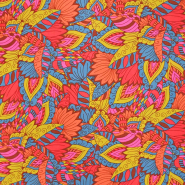 Gewebe, Viskose, digital, Natur, 30279-142, orange