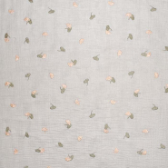 Musselin, doppelt, Stickerei, Natur, 30312-045