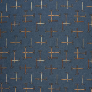 Jeans, Hemdenstoff, Druck, 30316-007, dunkelblau