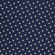 Sweatshirtstoff, Floral, 30335-001, dunkelblau