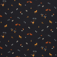 Jersey, Baumwolle, Tierisch, 30338-001, schwarz