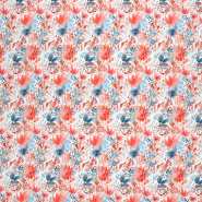 Jersey, Viskose, Floral, 30367-046, rosa-blau