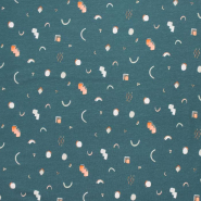 Jersey, Baumwolle, Digitaldruck, Geometrisch, 30321-025, Petrol