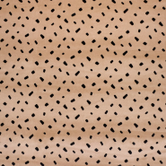 Plüsch Baumwolle, Punkte, 30333-006, Braun