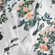 Seide, Satin, floral, 30410