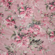 Gewebe, dünner, Tencel, Floral, 30415-10, rosa