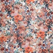 Gewebe, dünner, Tencel, Floral, 30429-28, rot