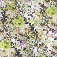 Gewebe, dünner, Tencel, Floral, 30429-32, grün