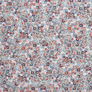 Baumwolle, Popeline, Elastan, Retro, 30432-1, orange