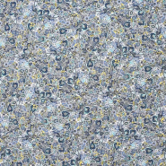 Baumwolle, Popeline, Elastan, Retro, 30432-4, blau