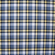 Anzugstoff, Karo, 30464-001, blau-gelb