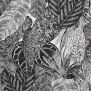 Baumwolle, Popeline, Floral, 30439-2, Schwarz
