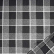 Anzugstoff, Karo, 30463-006, Grau-Schwarz
