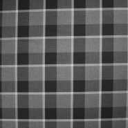 Anzugstoff, Karo, 30464-006, Grau-Schwarz