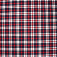 Anzugstoff, Karo, 30464-372, Rot-Weiß