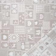 Deko-Jacquard, beidseiting, Landhausstil, 30483-10, Beige