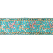 Band, dekorativ, floral, 45 mm, 28061-012, Mint