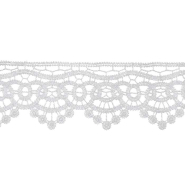 Spitze, bestickt, ornamental, 60 mm, 30606-001, weiß