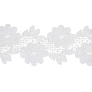 Spitze, Floral, 80 mm, 30607-001, weiß