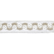 Band, dekorativ, Perlen, 50 mm, 30614-001
