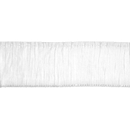 Band, dekorativ, plissiert, 65 mm, 30615-001, weiß