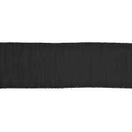 Band, dekorativ, plissiert, 65 mm, 30615-002, schwarz