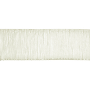 Band, dekorativ, plissiert, 65 mm, 30615-003, Sahne