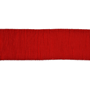 Band, dekorativ, plissiert, 65 mm, 30615-009, rot
