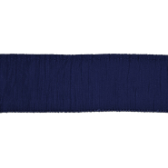 Band, dekorativ, plissiert, 65 mm, 30615-020, dunkelblau