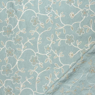 Gewebe, Stickerei, Floral, 30633-192, mint