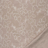 Gewebe, Stickerei, Natur, 30634-192, braunbeige