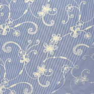Baumwolle, Popeline, Stickerei, Floral, 30637-051, blau