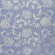 Baumwolle, Popeline, Stickerei, Floral, 30638-051, blau