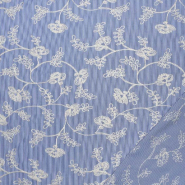 Baumwolle, Popeline, Stickerei, Floral, 30639-051, blau