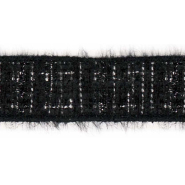 Band, dekorativ, 25 mm, 30617-002, Schwarz