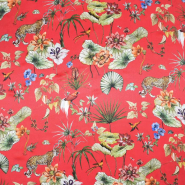 Seide, Satin, Floral, 30642-2, rot