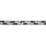 Band, Kristalle, 20 mm, 30630-001, Schwarz-Silbern