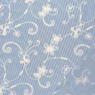 Baumwolle, Popeline, Stickerei, Floral, 30637-051, Blau