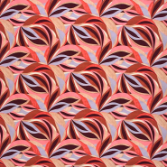 Gewebe, Viskose, digital, Natur, 30668-133, rot