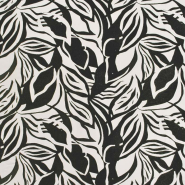 Gewebe, Viskose, Digitaldruck, Natur, 30671-022, schwarz