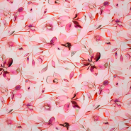 Gewebe, Viskose, Georgette, Floral, 30677-004, rosa