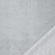 Polstergewebe, Samt, Geometrisch, 30700-105, Hellgrau