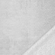 Polsterstoff, Samt, Geometrisch, 30700-106, Grau Beige
