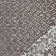 Polstergewebe, Samt, Geometrisch, 30700-403, Braun