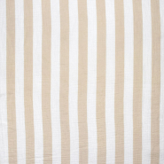 Musselin, doppelt, Streifen, 30745-51, Beige