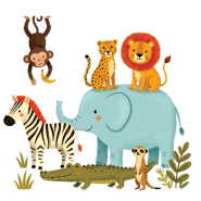 Bügelbild für Kinder, 100 x 100 mm, 30822-05