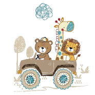 Bügelbild für Kinder, 95 x 95 mm, 30822-09
